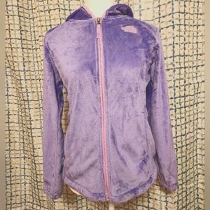 The North Face hooded Osito light purple lilac jacket girls large/women's medium